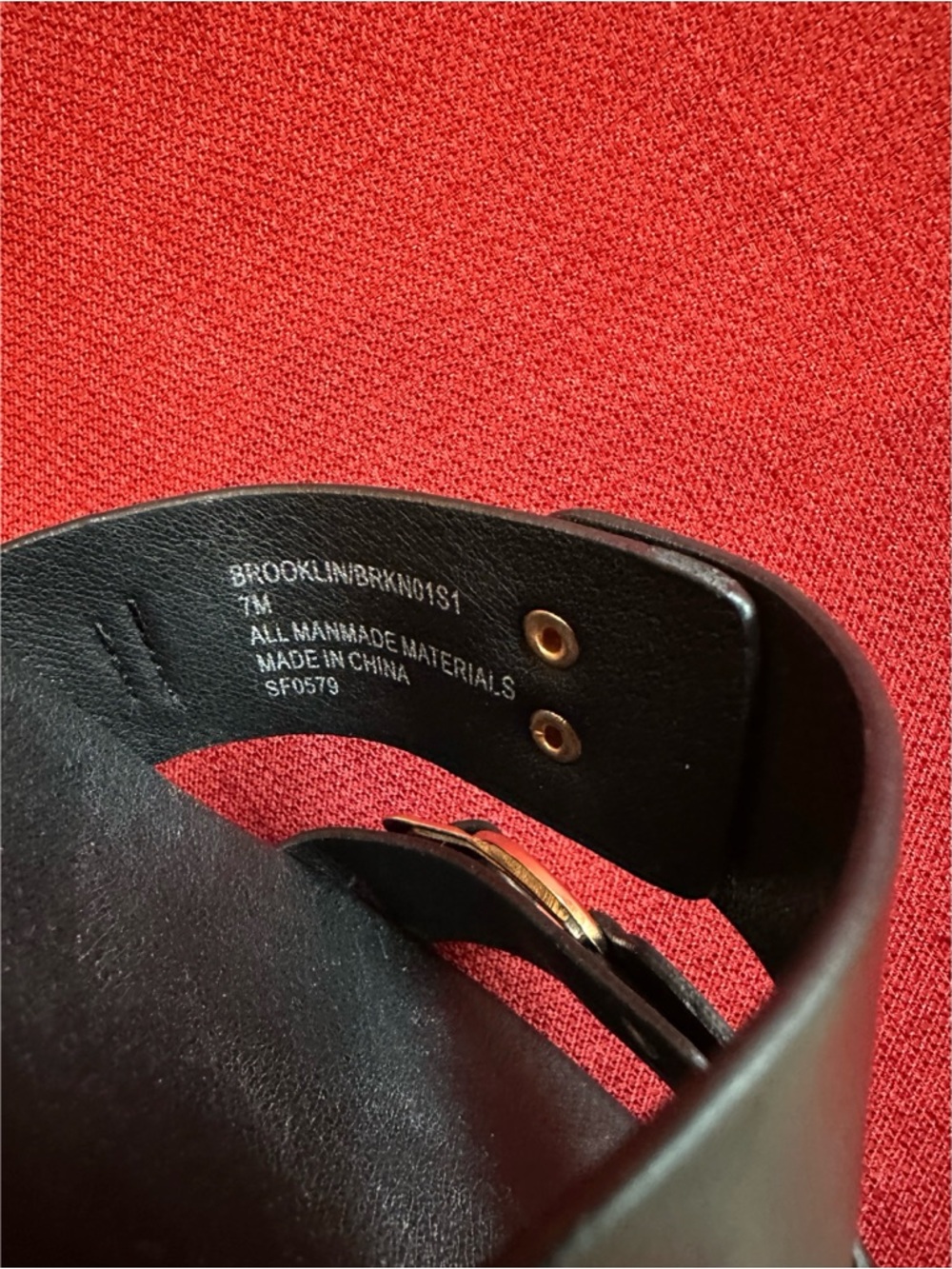 Steve Madden Black Slides with Gold Buckle Accents NWOB, 7 - Picture 6 of 9